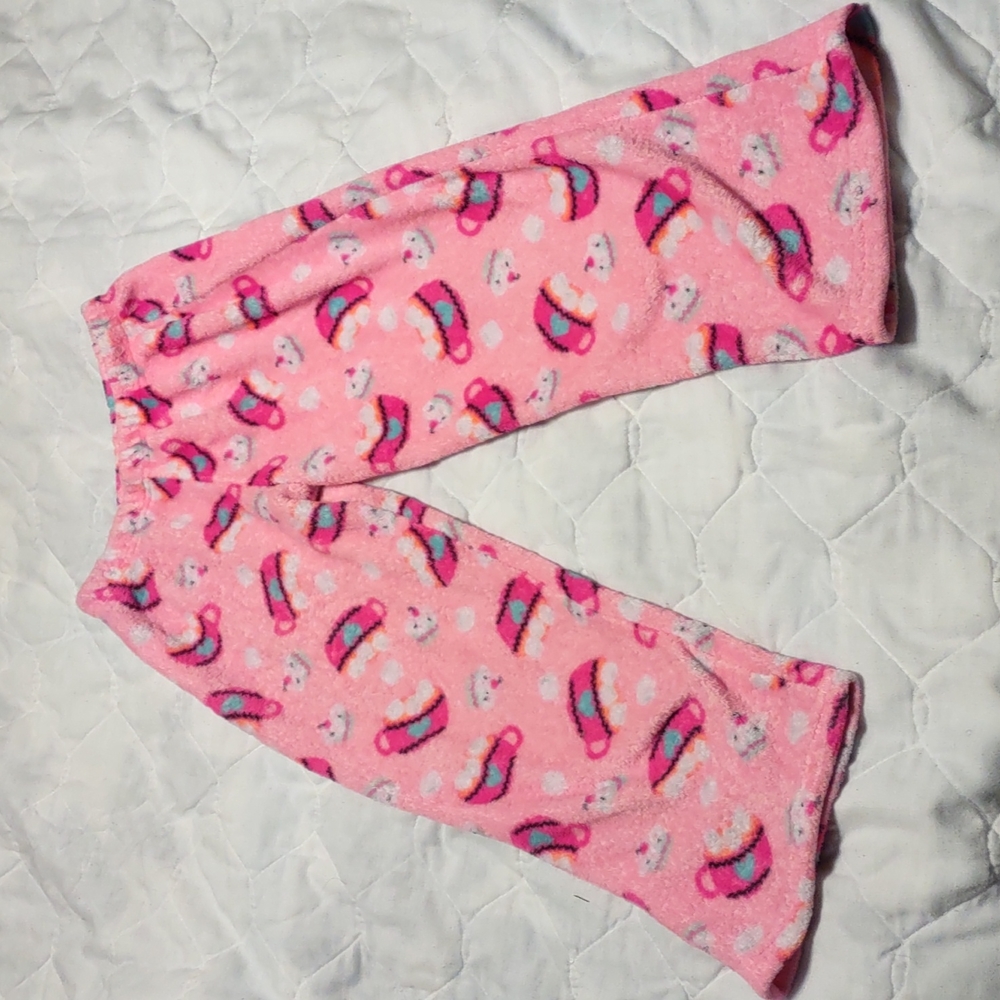 💙 Fleece Pants; Flame resistant; girl's size M 7-8